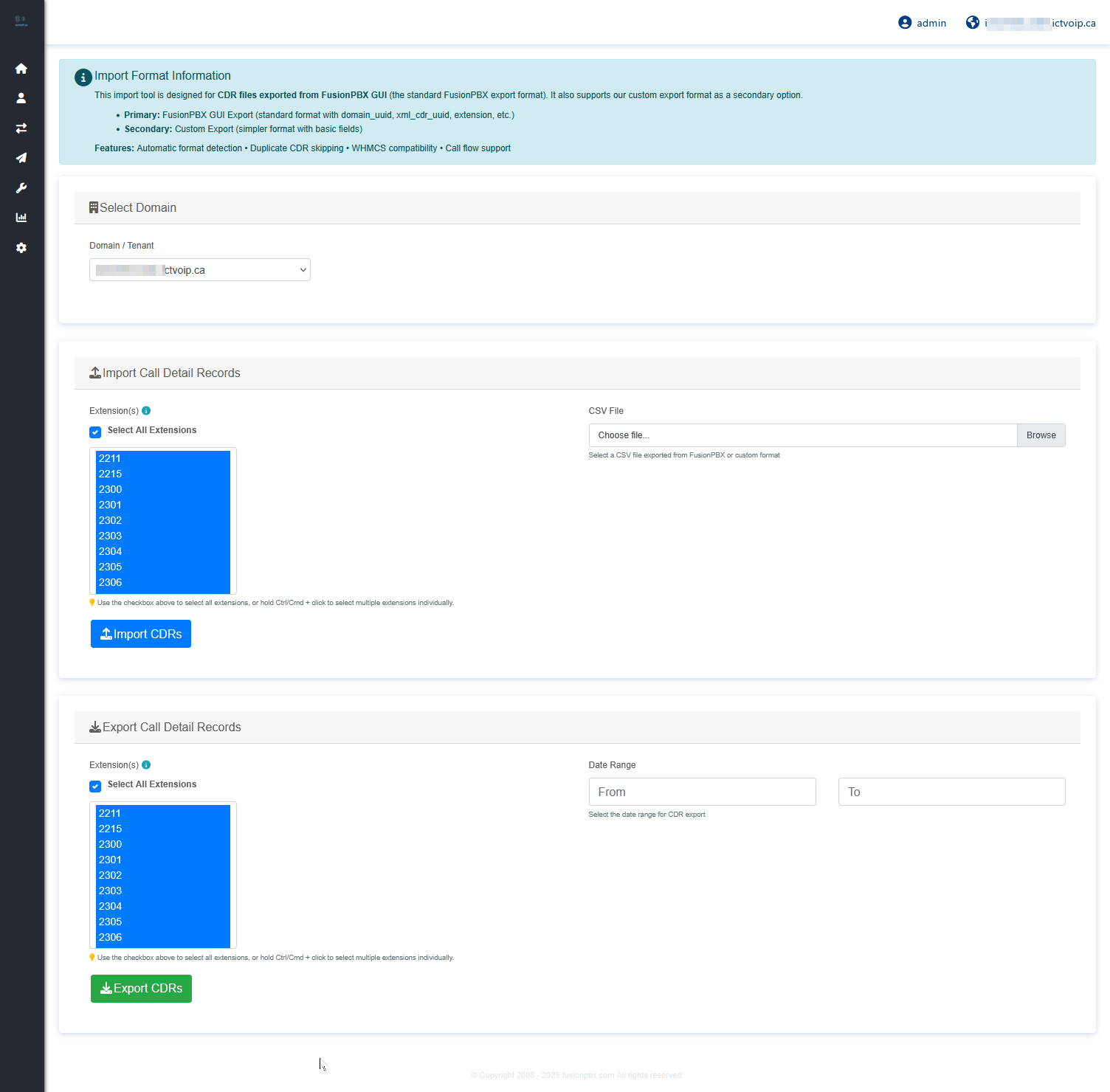 CDR Toolkit Import Interface